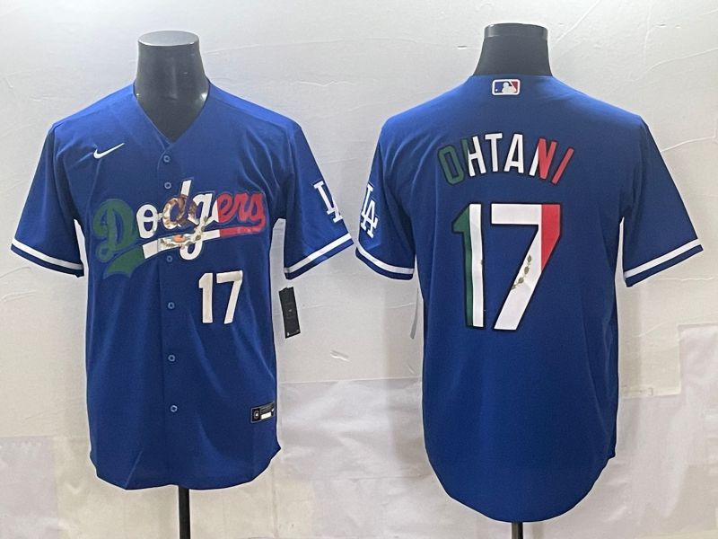 Men 2025 Los Angeles Dodgers 17 Ohtani Blue Nike MLB Jersey style 7152